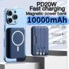 Magnetic Wireless Power Bank 10000mAh PD20W Fast Charger battery