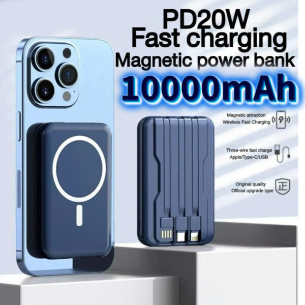 Magnetic Wireless Power Bank 10000mAh PD20W Fast Charger battery